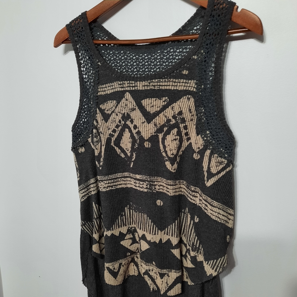 Grey and Beige Open Sided Cami